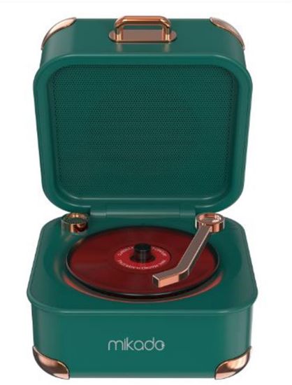 Mikado MD-62BT 5W 1200mAh Yeşil TF Kart + Bluetooth Destekli Klasik Retro Müzik Kutusu resmi