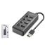 Hadron HDX7048 USB Hub 2.0 480Mbps 4x USB-A 4 Port Switch’li Çoklayıcı Siyah resmi
