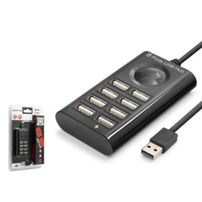 Hadron hdx7052 Usb Hub 8*Usb 8in1 1M Siyah resmi