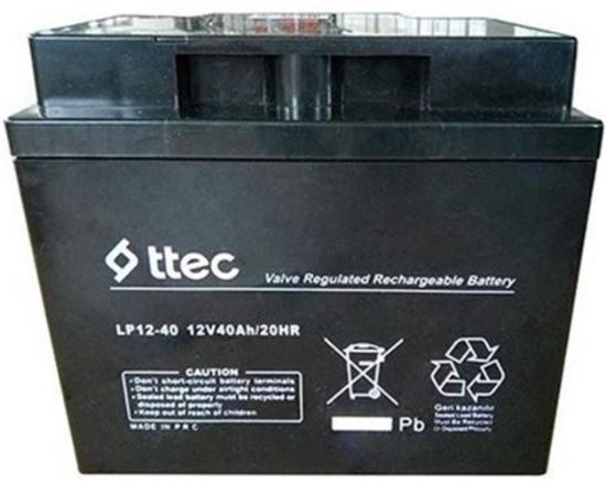 Ttec 12V 40AH Bakımsız Kuru Akü resmi