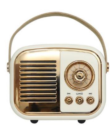 Mikado MD-24BT Echoes 3W 800mAh Beyaz Usb+TF Kart+Bluetooth Destekli Klasik Retro Müzik Kutusu resmi