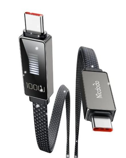 MCDODO CA-4470 100W Type-C To Type-C Hızlı Şarj Ve Data Aktarım Kablosu 1.2m resmi