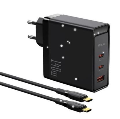 MCDODO CH-2913 140W GaN 5 Pro Şarj Adaptörü + Type-C To Type-C Şarj Kablosu resmi