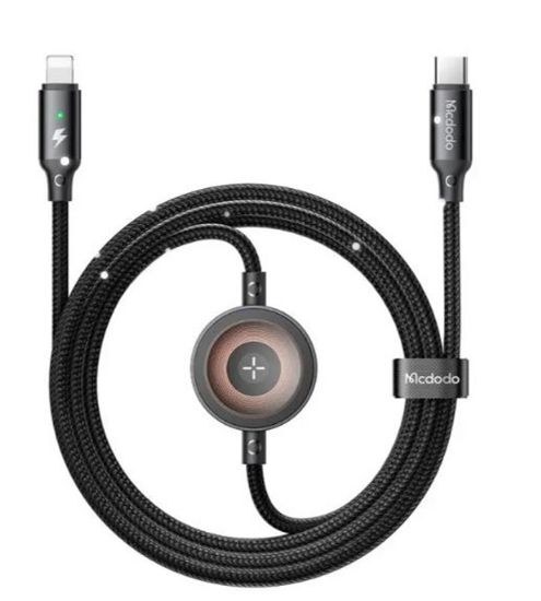 MCDODO CA-5680 36W 1 LİGHTNİNG VE 1 WATCH KABLOSUZ ŞARJ KABLOSU- SİYAH resmi