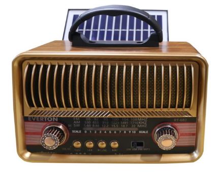 Everton RT-682  Solarlı,Şarjlı Nostaljik Radyo (Bluetooth-USB-SD-FM )  resmi