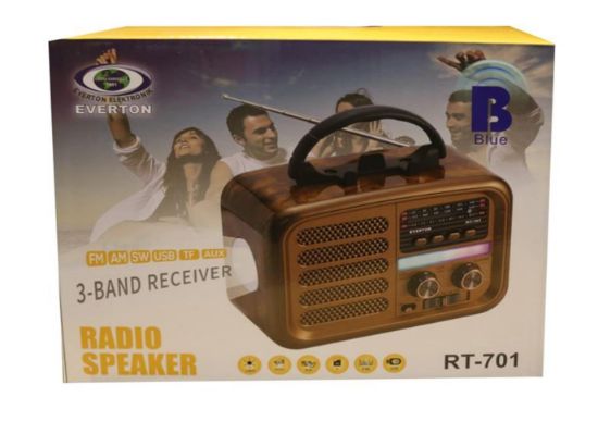 Everton RT-701 Fenerli ,Şarjlı  Nostaljik Radyo ( Bluetooth-USB-SD-FM ) resmi