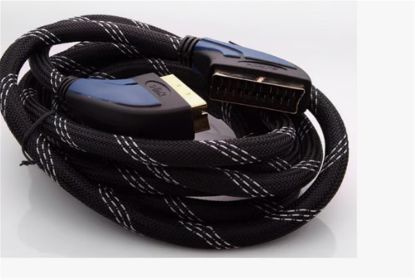 S-LİNK SLX-936 SCART TO SCART 3MT GOLD KILIFLI KABLO  resmi