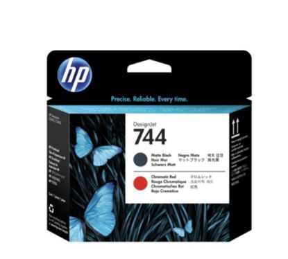 HP F9J88A (744) Mat Siyah ve Kırmızı Baskı Kafası resmi
