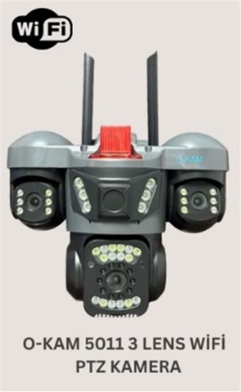 OKam O-Kam 5011 3 Lens Wifi PTZ Kamera resmi