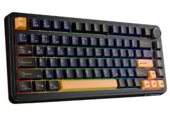 Rampage Quell Siyah Hot Swap 2.4G + BT Wireless RGB Gasket Oil Switch Türkçe Q PBT  Mekanik Klavye resmi