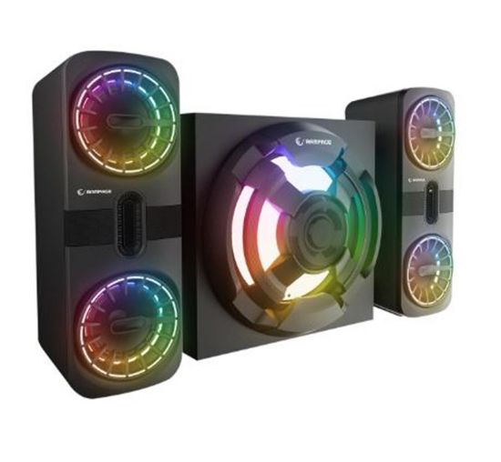 Rampage RMS-311 SHARD 2+1 80W Siyah USB,FM,Bluetooth,HMDI,Optica Rgb Işıklı Speaker resmi