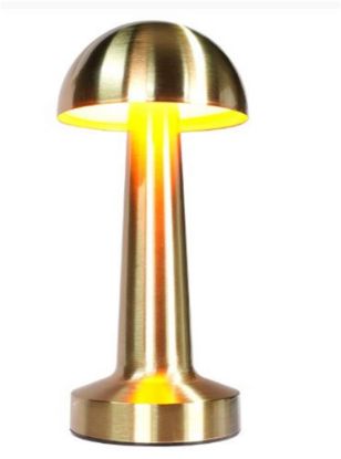 S-link SL-M9065 Lyra 1800mAh Batarya 60 Lümen Gold 3 Renk Işıklı Dokunmatik Dekoratif Masa Lambası resmi