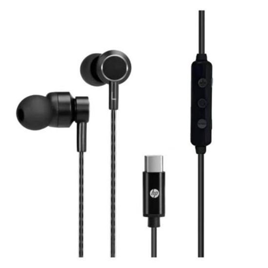 Hp DHH-1127-BK Kablolu Kulakiçi Type-C Ses Kontrol Butonlu Mikrofonlu Siyah Kulaklık resmi