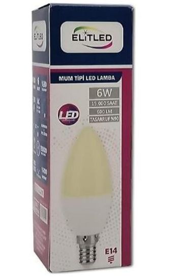 ELİTLED MUM BEYAZ AMPUL 6W resmi