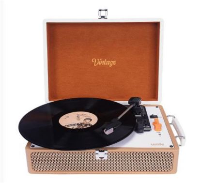 UMİE Vintage UM-P353 Pikap Bluetoothlu 3.5mm AUXIN&RCAO Destekli Müzik Kutusu resmi