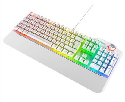 Rampage Hydra R6 Full Color RGB LED Beyaz Gaming Pro Red Switch Q Aluminyum Kaplama  Mekanik Klavye resmi