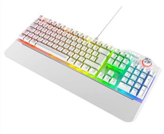 Rampage Hydra R6 Full Color RGB LED Beyaz Gaming Pro Red Switch Q Aluminyum Kaplama  Mekanik Klavye resmi