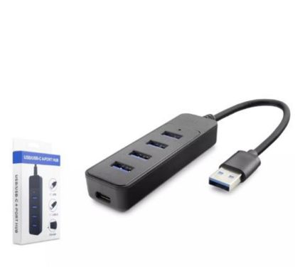 Hadron Hdx7046 Usb Hub 3*Usb3.0 + Type-C 4in1 Siyah resmi