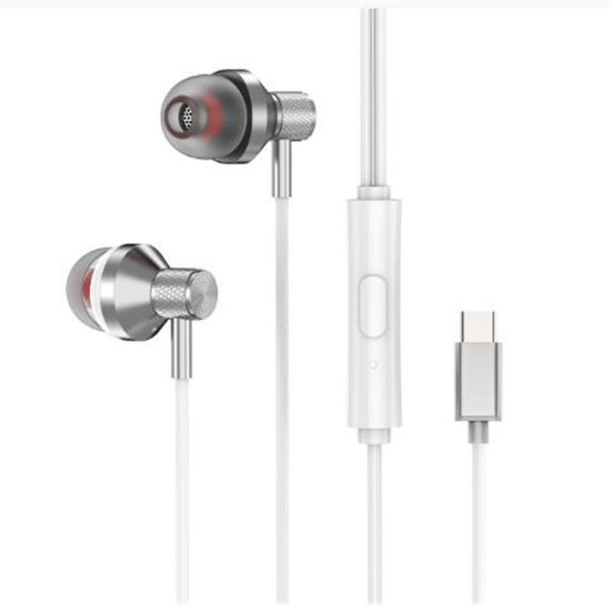 S-link SL-TPK03 TypeC Telefon Uyumlu Metal Beyaz Kulak İçi Mikrofonlu Kulaklık resmi