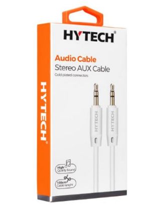 Hytech HY-X70 1m Beyaz 3.5mm Stereo Ses Kablosu resmi