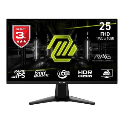 Msi 24.5" Mag 255F E20 1920x1080 Flat Rapid Ips 200Hz 0.5Ms (Gtg) Freesync Premium Gaming Monitor  resmi