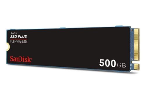 SanDisk 500GB SSD PLUS 2400MB-1500MB/s M.2 PCIe Gen 3.0 NVMe SSD SDSSDA3N-500G-G26 resmi