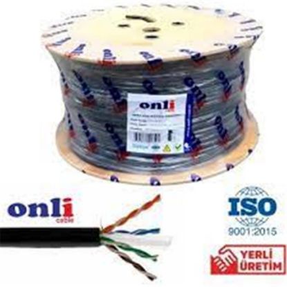 Onli U-UTP 24 AWG CCA/ECO CCA/PE 305 Metre Cat6 Dış Ortam Kablo resmi