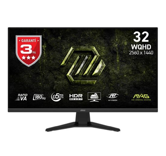 MSI 31.5" 325QF E18V 180Hz 0.5ms 2K 2560x1440 (WQHD) 16:9 Flat Rapid VA Adaptive-Sync Gaming Monitor resmi