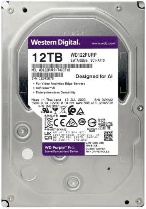 Wd 12Tb Purple Pro WD122PURP 7200 RPM 512MB Cache SATA 6.0Gb/s 3.5" Harddisk (Boğaziçi Garantili) resmi