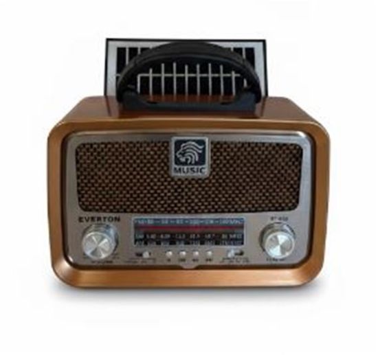 Everton RT-653  Solarlı,Şarjlı Nostaljik Radyo (Bluetooth-USB-SD-FM )  resmi