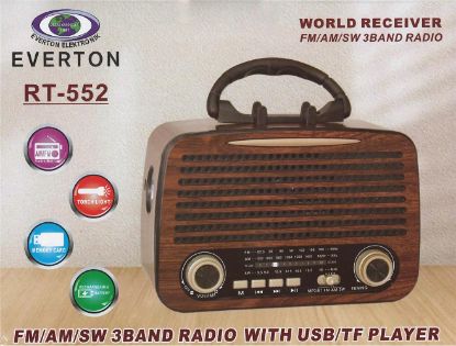 Everton Rt-580  Bluetooth Fm/Usb/Tf/Aux Şarjlı Nostaljik Radyo resmi