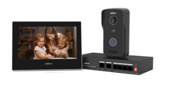 Dahua DHI-KTP03 IP Intercom Kit- Kutu İçeriği  (Dış Ünite + 7" TFT İç Ekran +Switch) resmi