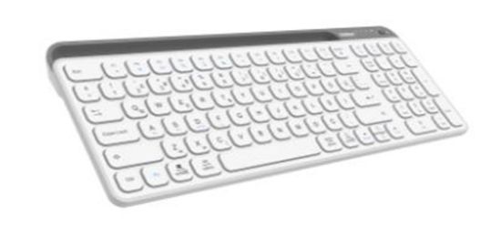 Everest KB-BT90 Beyaz/Gri Bluetooth+ 2.4Ghz  Q Mac/Win/Android/Ios Uyumlu Kablosuz klavye resmi