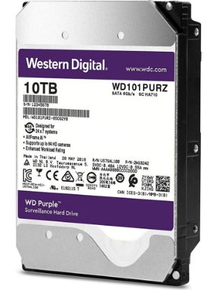 Wd 10TB Purple 7200RPM 256mb 7/24 3.5" WD101PURZ PC&DVR Harddisk (İthalat) resmi
