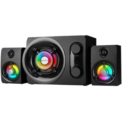 Rampage RMS-G8 Antares 2+1 25W Bluetooth+USB-SD-FM Rainbow Siyah Led Işıklı Gaming Speaker Hoparlör resmi
