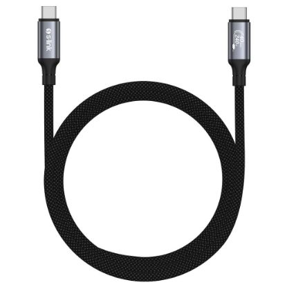 S-link Armor DCC-01 240W 1.2m Type-C to Type-C Örgülü Metal 8K 60HZ Siyah Data ve Hızlı Şarj Kablosu resmi