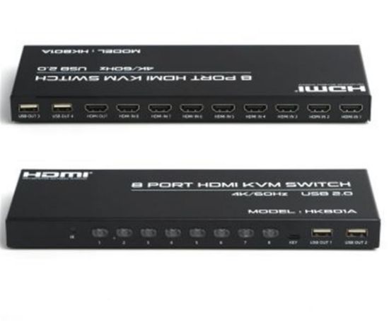 Dark " DK-AC-KVMHD8X1"   8 port 4K 60Hz HDMI KVM Switch resmi