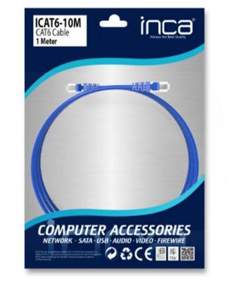 INCA ICAT6-10M 1  Metre Gri Kablo resmi