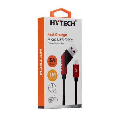 Hytech HY-X431 1M 3A Type-C Örgülü Silver Gri Data + Şarj Kablosu resmi
