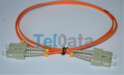TELDATA TLD-SCMM85 SC/UPC-SC/UPC MM DX OM2 1 METRE FIBER OPTIK PATCHCORD resmi