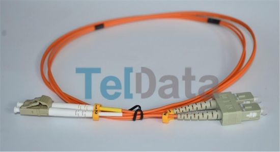 TELDATA TLD-SCLCOM21 SC/UPC-LC/UPC MM DX OM2 1 METRE FIBER OPTIK PATCHCORD resmi