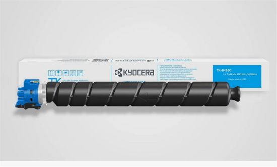 Kyocera TK-8455C Cyan Mavi Orjinal Fotokopi Toneri TASKalfa MZ2501ci / MZ3501ci 12.000 Sayfa resmi
