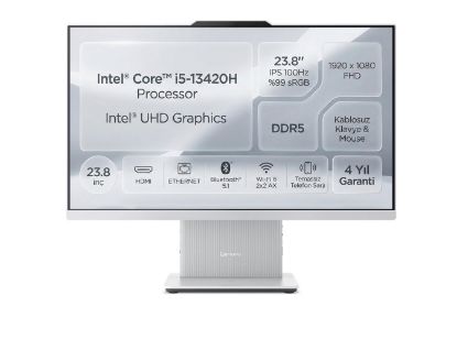 Lenovo Ideacentre 24IRH9 F0HN0054TR I5-13420H 16GB 512GB SSD 23.8" Fhd FreeDOS AIO Bilgisayar resmi