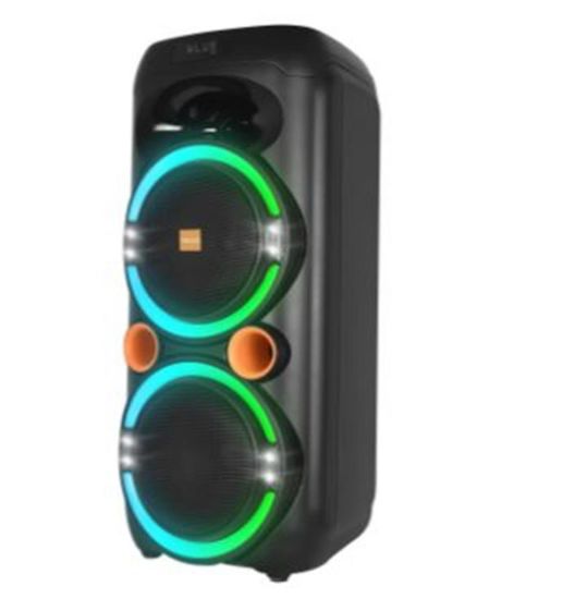 Mikado MD-79KP 30W Işıklı Siyah 1 UHF UV Mikrofonlu USB/BT/TF/TWS/AUX Type-C Şarjlı Hoparlör resmi