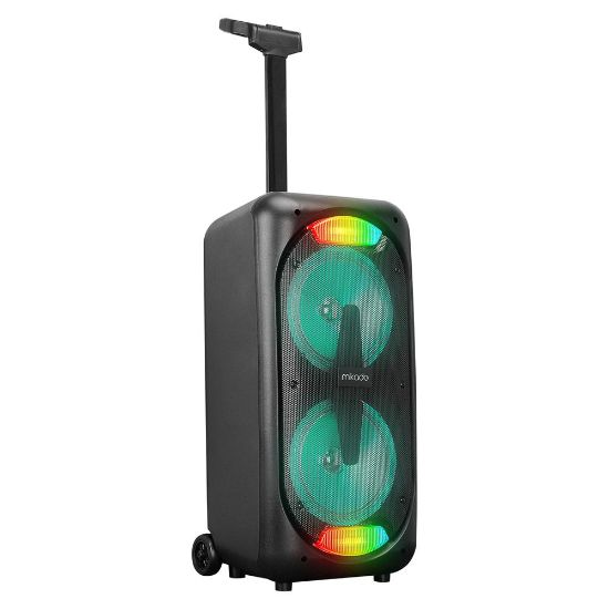 Mikado MD-801KP 30W Bluetooth/USB/TF/FM/Led Işıklı Kablolusuz Mikrofonlu Toplantı-Parti Hoparlörü resmi