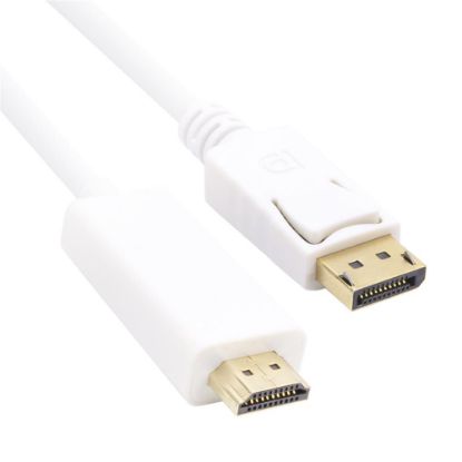 Vcom CG605L-3.0 Beyaz 3.0MT Display Port Erkek To Hdmi Erkek Kablo resmi
