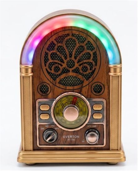 Everton RT-752 Şarjlı, Led Işıklı  Nostaljik Radyo( Bluetooth-USB-SD-FM) resmi